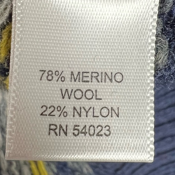 BANANA REPUBLIC Navy Fair Isle Merino Wool Blend Sweater Men's Size Medium - Picture 10 of 10